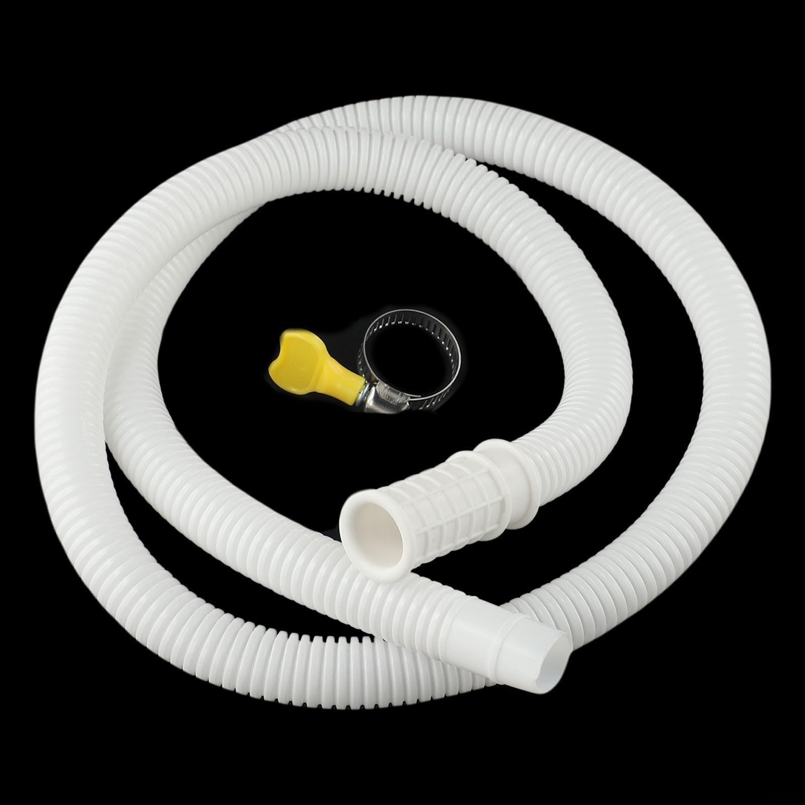 Manguera de entrada de agua para lavadora semiautomática compatible con sistemas de drenaje de aire acondicionado, manguera TPE de 1 metro con abrazadera