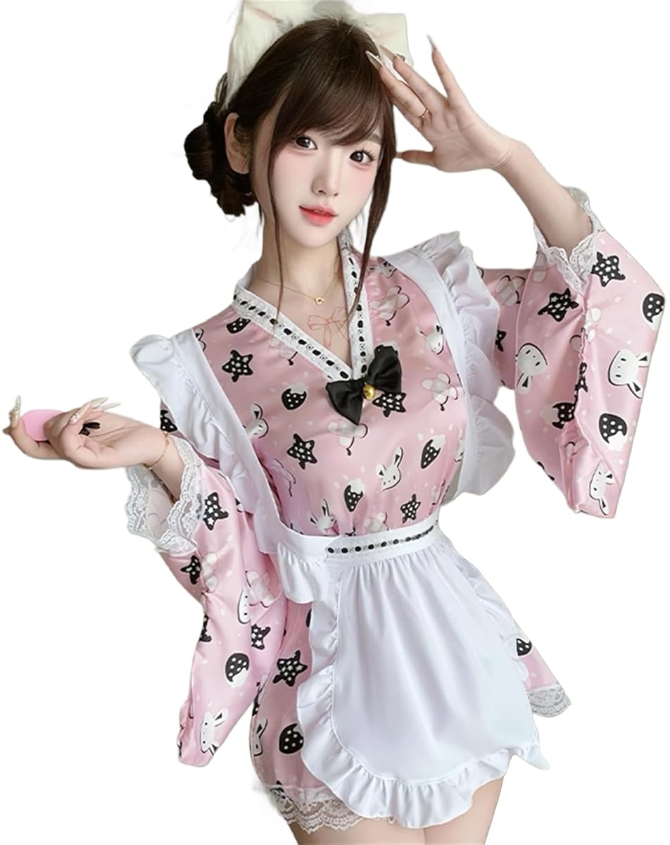 浴衣 セクシー コスプレ ランジェリー えろい 和服 着物 シースルー うさぎ ランジェリー 3点セット 下着 ベビドール コスチューム 和風 花魁 レディース ワンピース 大和撫子 女性 仮装 仮装 人気 ナイトウェア ミニスカート ミニスカート ネグリジェ ナイトウェア リボンベルト セット