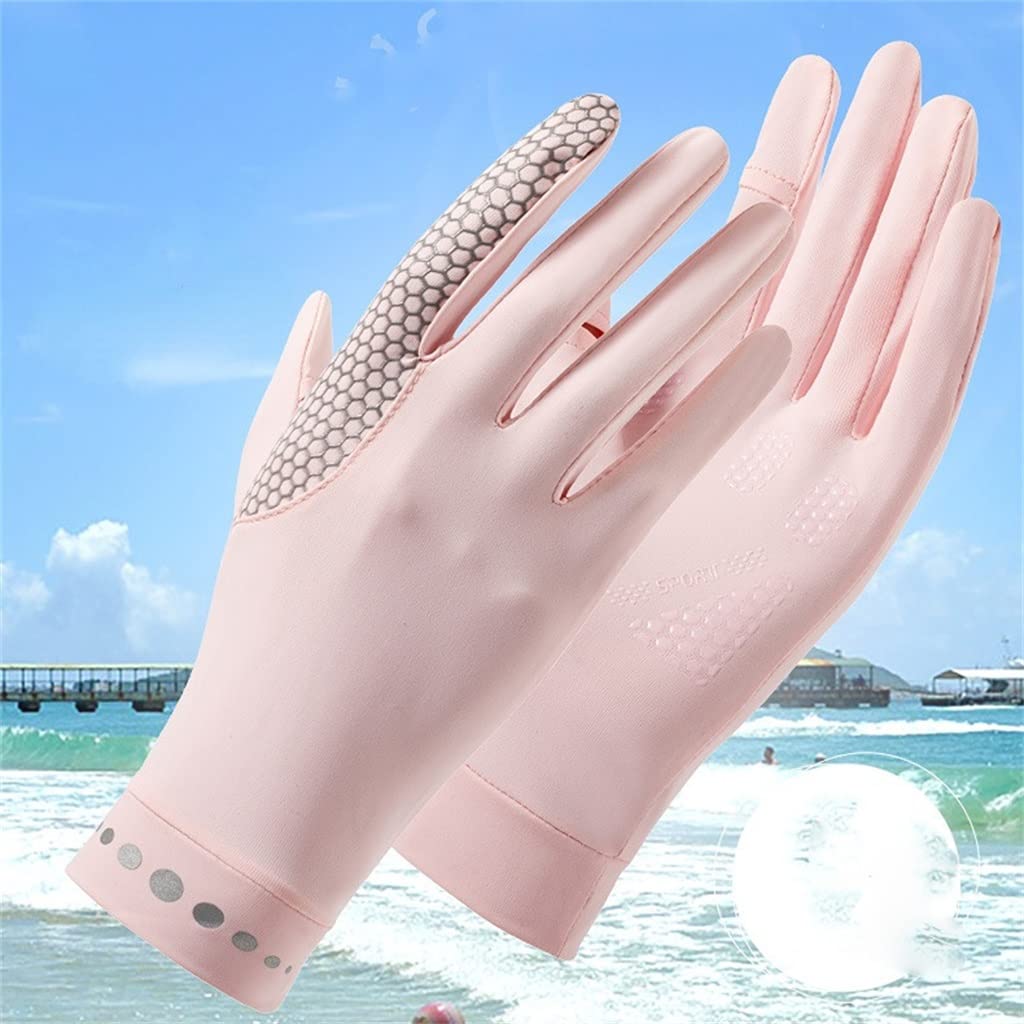Women's Gloves Spring and Outdoor Riding Breathable Hand Guard Ice Silk Dew Finger Coolness