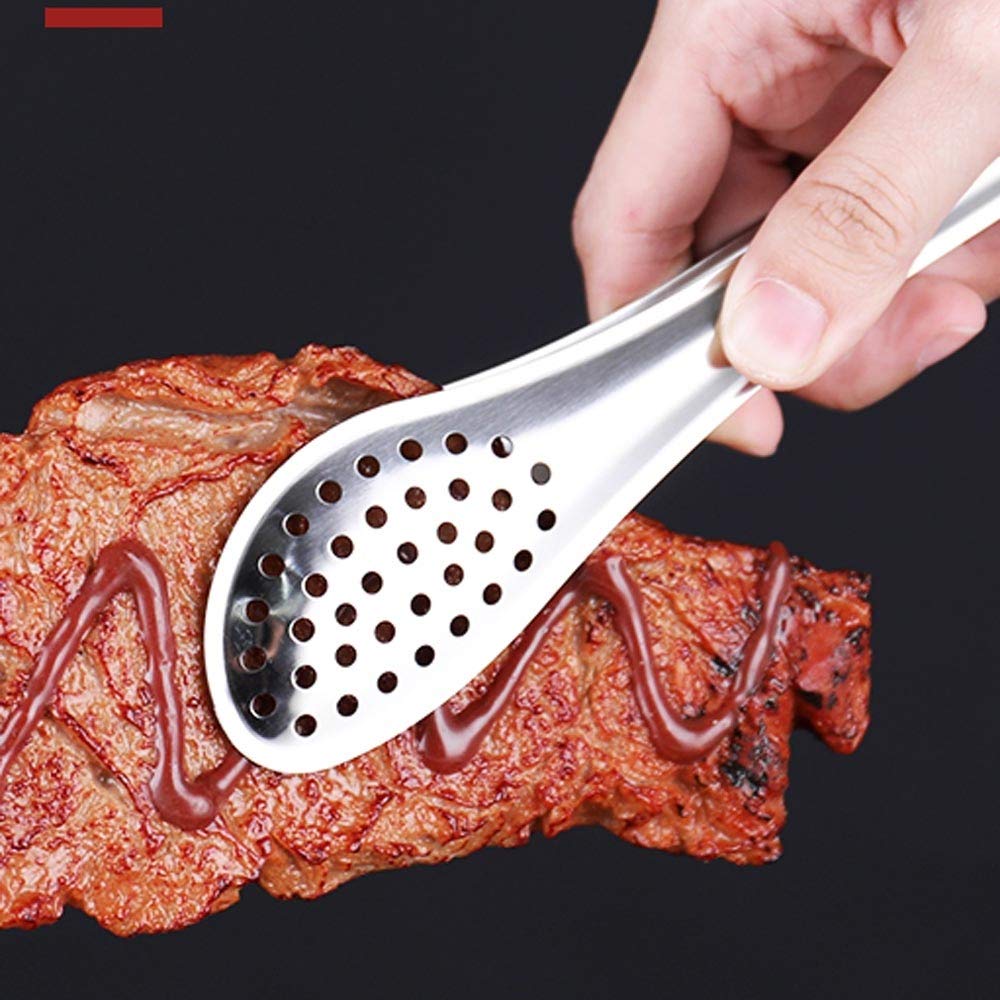 MRKU Pinces de Cuisine en Acier Inoxydable, résistantes à la Chaleur, pour Barbecue, Accessoires Alimentaires