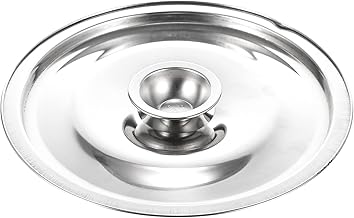 Angoily Pot Lid Cup Cover Stainless Steel Universal Lid for Pots Pans and Skillets Round Pot Lid Cover Replacement Cookware Frying Pan Cover and Cast Iron Skillet 16cm Stainless Steel Universal Lid