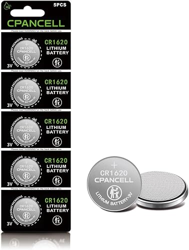 CPANCELL Baterías de litio CR1620 Batería de alta capacidad de 3 V (5 unidades)