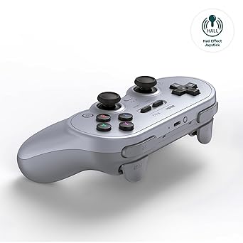 8Bitdo Pro 2 Bluetooth Controller for Switch Hall Effect Joystick Update Wireless Gaming Controller for Switch PC Android and Steam Deck & Apple (Gray Edition)