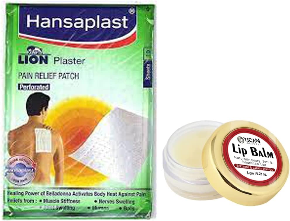 Belladonna Plaster - 17cm x 11cm - Perforated - 10 Sheets with Pack of 1 YiCan Lips Balm