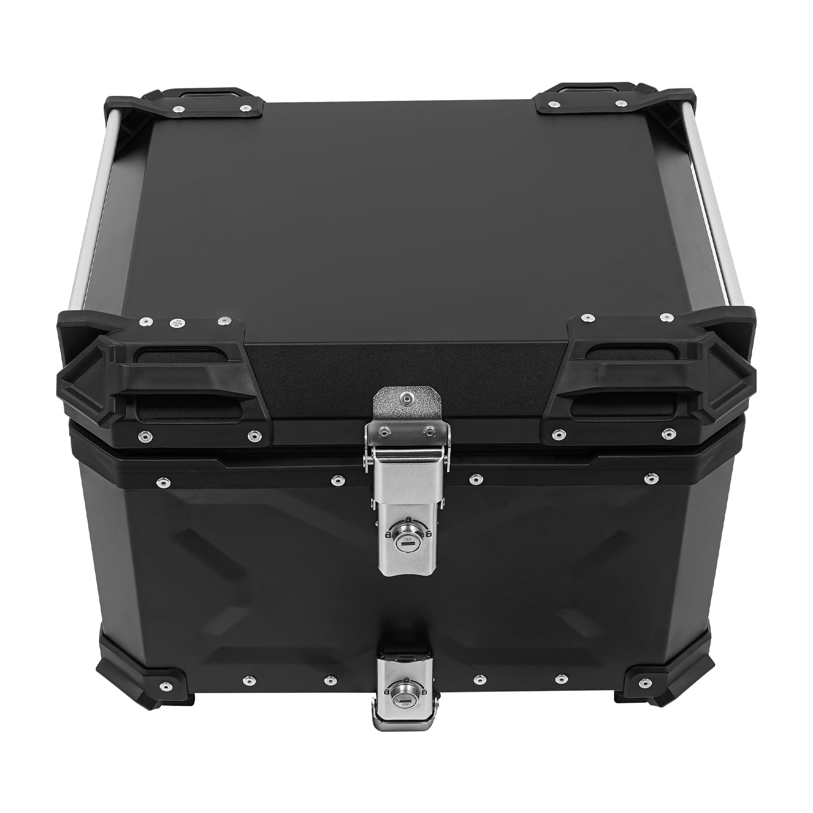 55L Estuche Superior Impermeable para Motocicleta, Caja Trasera Universal de Aleación de Aluminio con Cerradura y 2 Llaves, Maleta de Equipaje para Motocicleta y Scooter