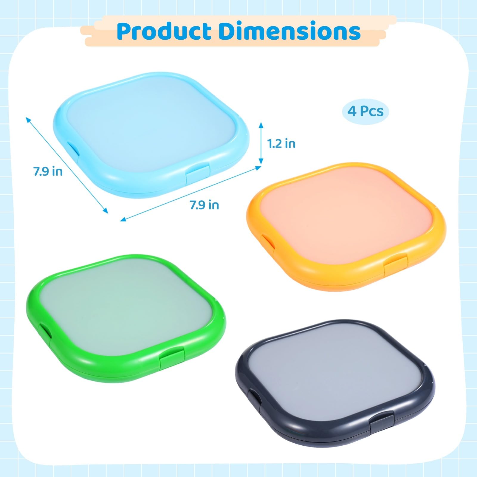 Quattro colori, scatole Bento a prova di perdite, scatole elastiche riutilizzabili per frutta, verdura, pasti leggeri, risparmiatori di alimenti non profumati, contenitori per frutta in silicone
