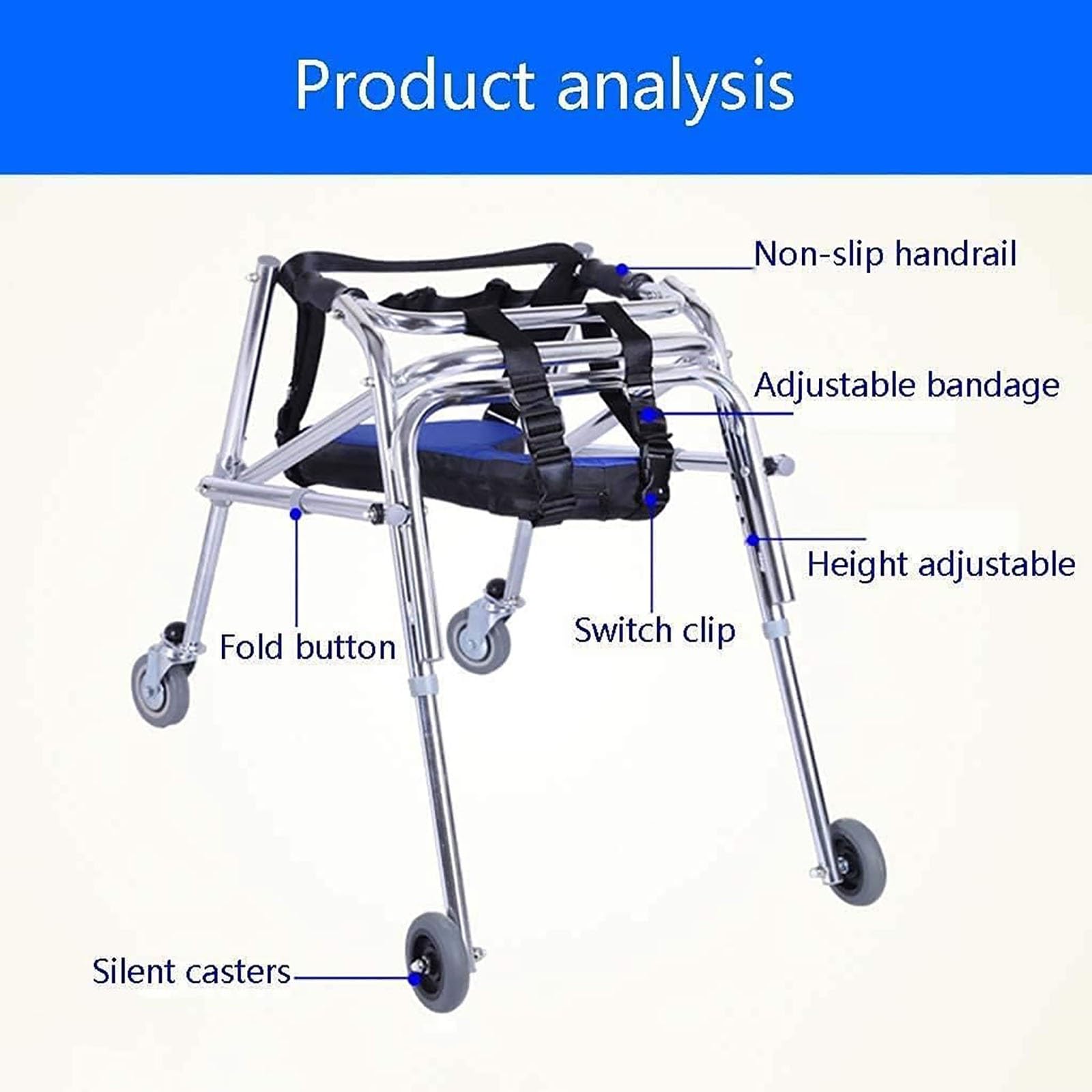 折りたたみ式アルミ歩行器 ブラック Amazon.co.jp: 歩行器/立ち歩行補助具、パッド入りシート付き