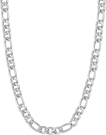 Collier Figaro Unisexe En Acier Inoxydable 316L Plaqué Or Rose - Longueur Réglable 16 à 30 Pouces - Sans Nickel