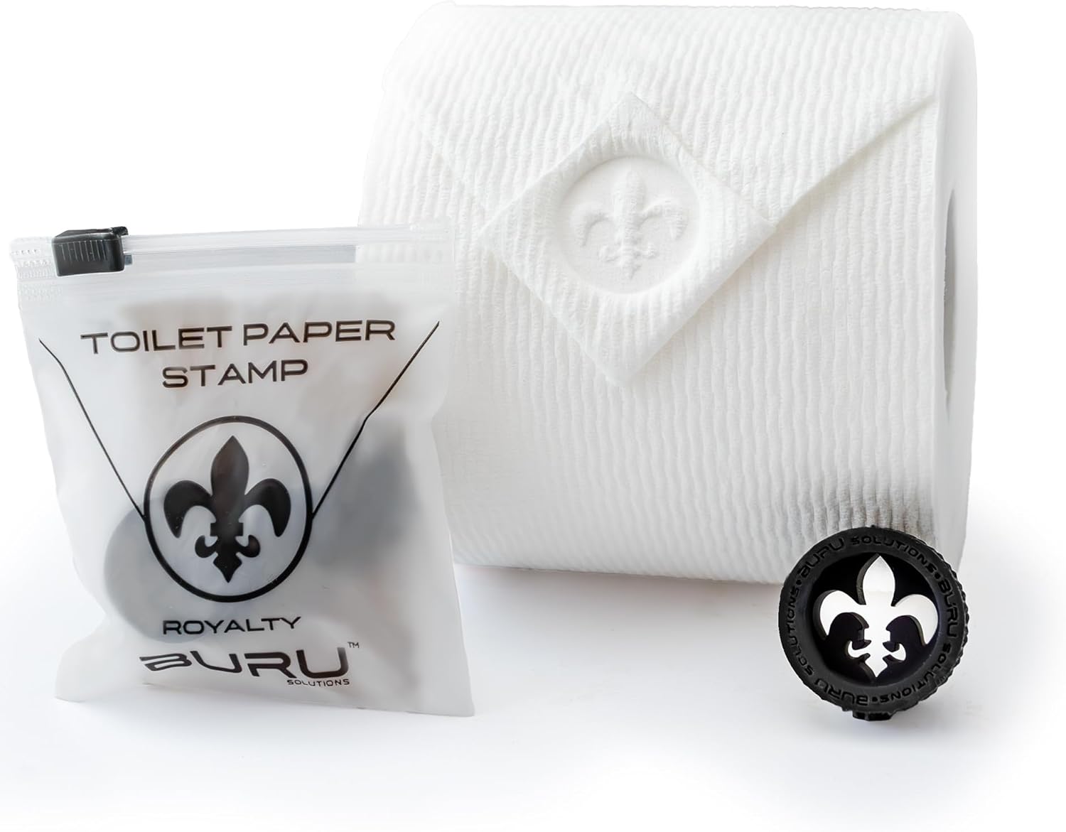 Amazon.com: BURU SOLUTIONS Toilet Paper Stamp Royalty (Fleur de Lis ...