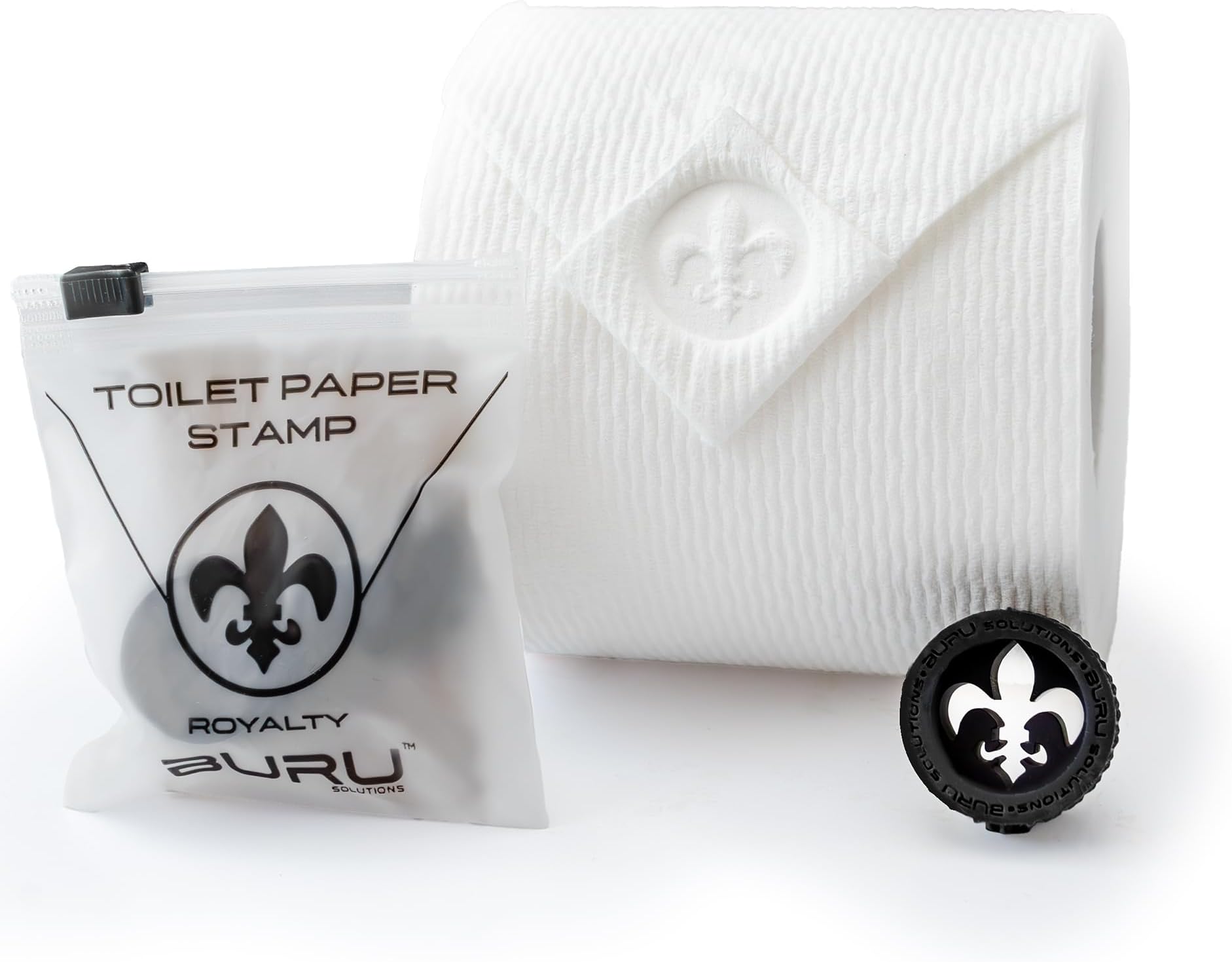 Toilet Paper Stamp Royalty (Fleur de Lis) - Add a Unique Personal Touch to Your Bathroom Decor! Enhance Your Home Decor. Ideal for Housekeeping, Hotels, Rentals, Home Staging Decor