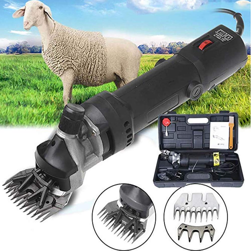 690W 6-speed Regolabile Tosatrice/Tosatrice professionale a lama elettrica per animali Capre di pecora Lamas Alpacas (Nero)