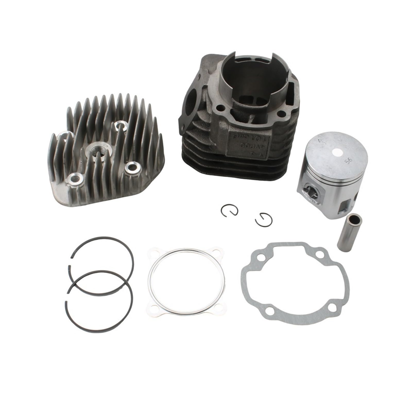 Kit de baril cylindre à gros alésage Booster100 Scooter 128cc 56mm et vilebrequin course Convient pour MBK Booster 100 Nitro Ovetto 100cc 2T 4VP Kit Cylindre Culasse Soupape Assemblée