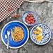 Yinshine Melamine Dinnerware Set - 12 Pcs Dinner Dishes Set for 4, Plates and Bowls Set for Indoor & Outdoor Use- Dishwasher Safe, Unbreakable, Blue