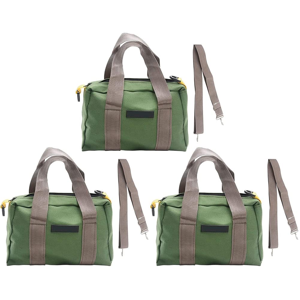 FLAA 3pcs 20.5"Bolsa De Herramientas De Boca Ancha Oxford Bolsa De Almacenamiento De Servicio Pesado con Correa De Hombro Piezas Grandes Capacidad Multi Función Zipper Bolsa