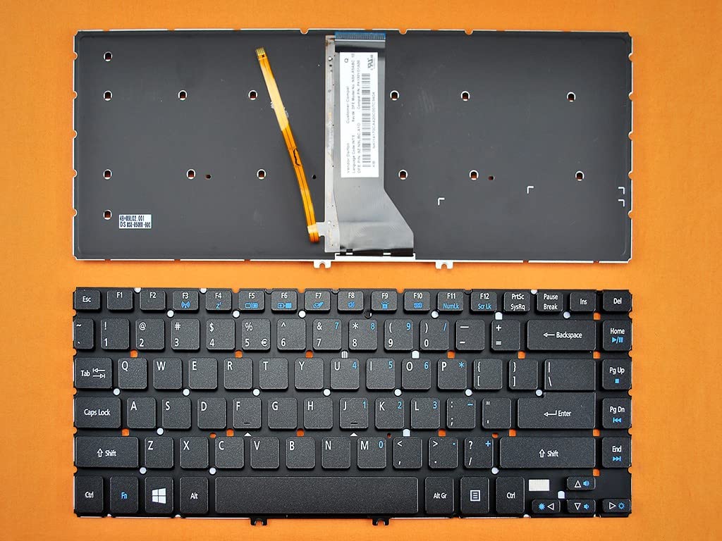 TravisLappy Laptop Keyboard for Acer Aspire R7-572, R7-572G Series, 9Z.N9LBC.A1D (Black)