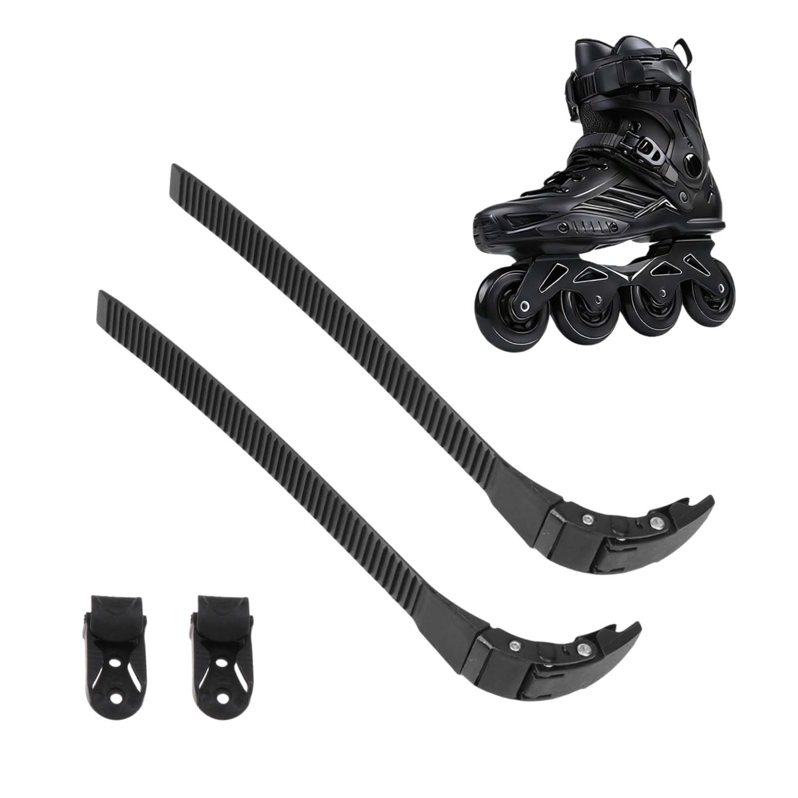 2 Piezas Correaparapatines,Conhebilladeclip,Correauniversalparapatines,Hebillaparapatines en línea,Correas de fijación para Patines,Correa para Zapatillas depatines,Hebilla de Repuesto parapatines