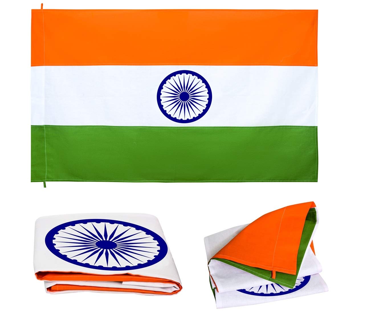 Almoda Creations® True Tricolor Indian Flag | Indian National Flag | Cotton Fabric & Professional Quality India Flag (National Flag Size 40x60 inch) (B07X1Z2M29) Amazon Price History, Amazon Price Tracker