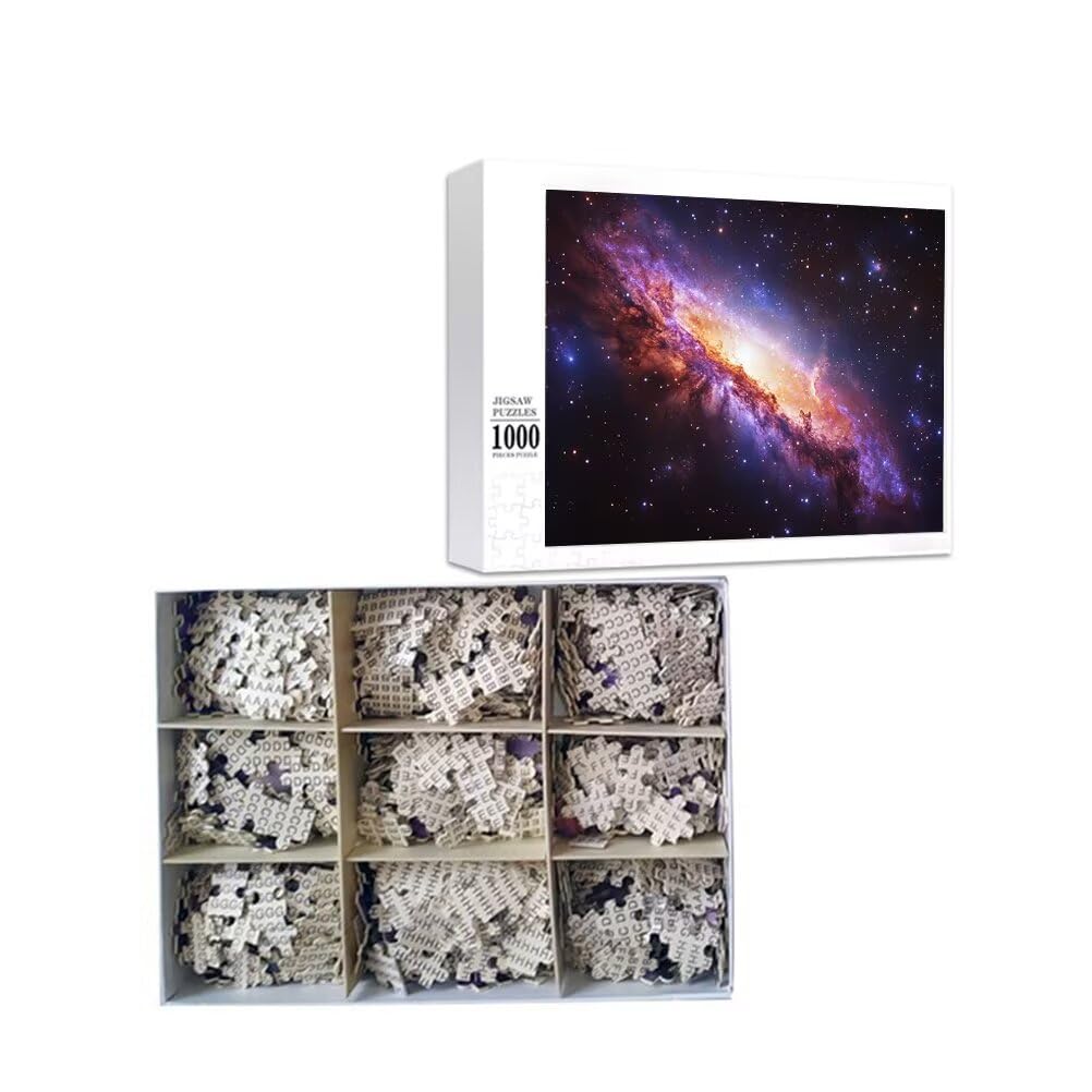 Puzzle Spazio Puzzle 1500 Pezzi, Difficili Impossible Puzzle Cielo stellato Puzzle Grandi Dimensioni per Adulti 87 x 57 cm Bambini 3 4 5 6 7 8 Anni Bambino, Bambina Rilassamento e Intelligence O-0