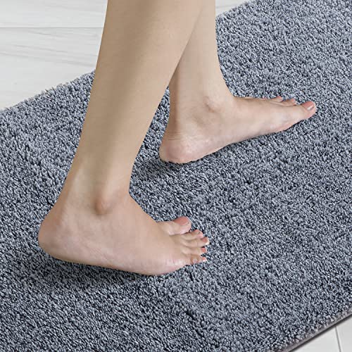 Image of Obsessions Ultra-Absorbent Quick-Dry Bath Runner | 1400 GSM Polyester | Soft, Non-Slip & Fast-Drying Bathroom Rug for Safety & Comfort | 60 x 150 cm | Dark Grey