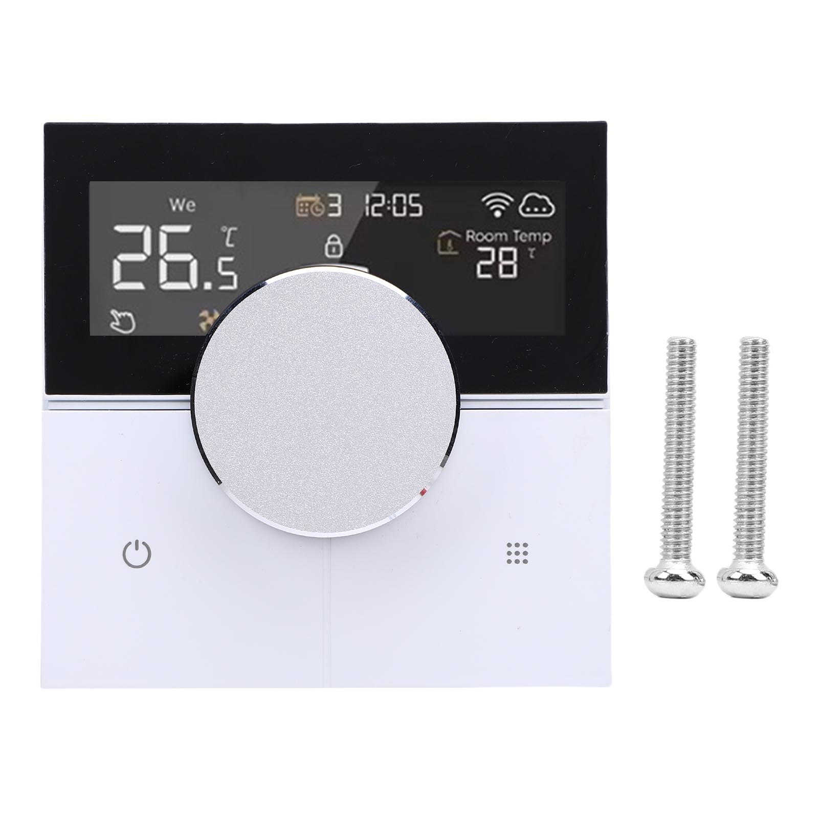 POENVFPO Termostato Intelligente, Cronotermostato WiFi con Controllo Remoto, Display Intuitivo e Regolazione Flessibile per Caldaia Murale, Comfort Personalizzato, Design Salvaspazio