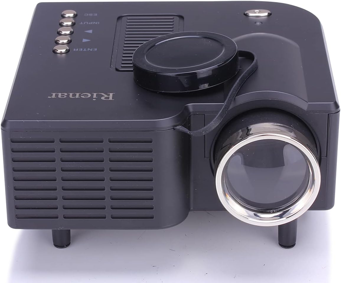 Rienar 24W Mini Multimedia LCD Image System LED Projector with SD / USB / AV / VGA /HDMI Port