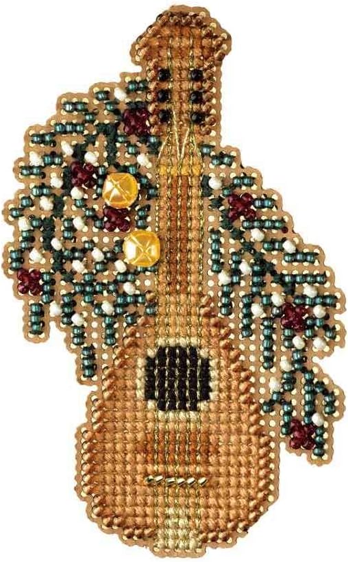 Mandolin Beaded Counted Cross Stitch Ornament Kit Mill Hill 2007 Holiday Harmony MH167303