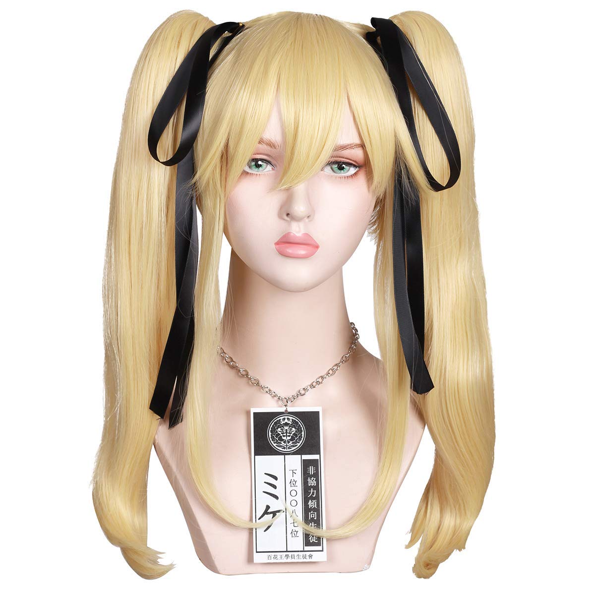 FantaLookKD Cosplay Wig with Slave ID and Black Ribbon (Blonde)