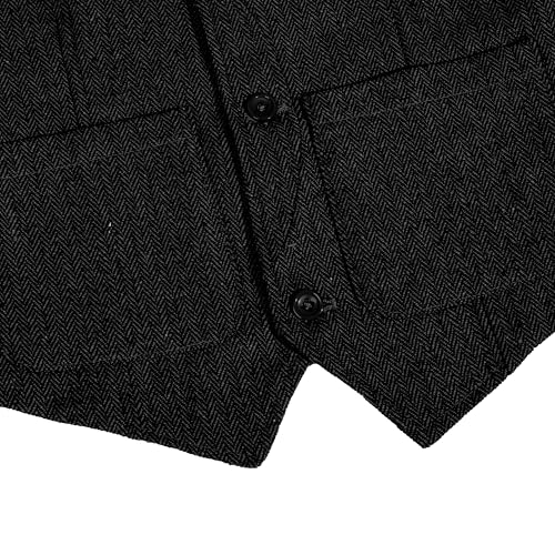 Image of Boys Retro Tweed Vest for Kids Classic Casual Waistcoat