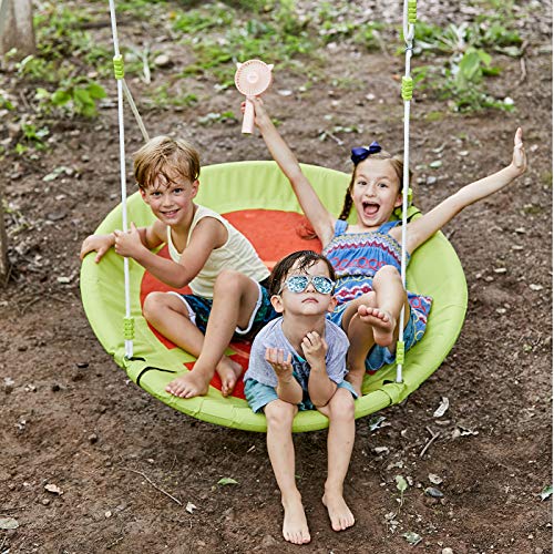 HAPPYPIE 40'' Tree Hanging Swing Outdoor and Indoor Playground Set (Yellow)