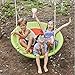 HAPPY PIE PLAY&ADVENTURE HappyPie Oxford 40‘’ Saucer Spinner  Tree Hanging Swing - Outdoor Playground Set (Yellow)