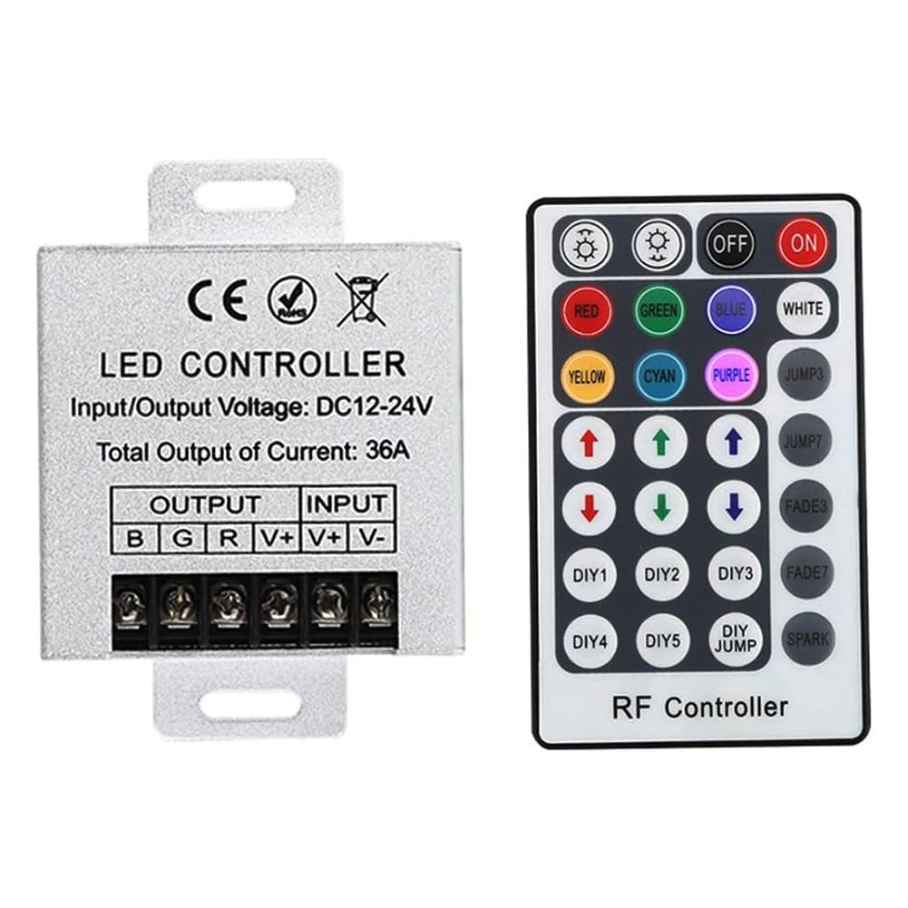 Jnchdghwa As Shown Led Strip Controller 28 Keys Led For Rgb Remote Controler Input Dc12v 36A For Rgb Smd 3528 5050 Led Lights
