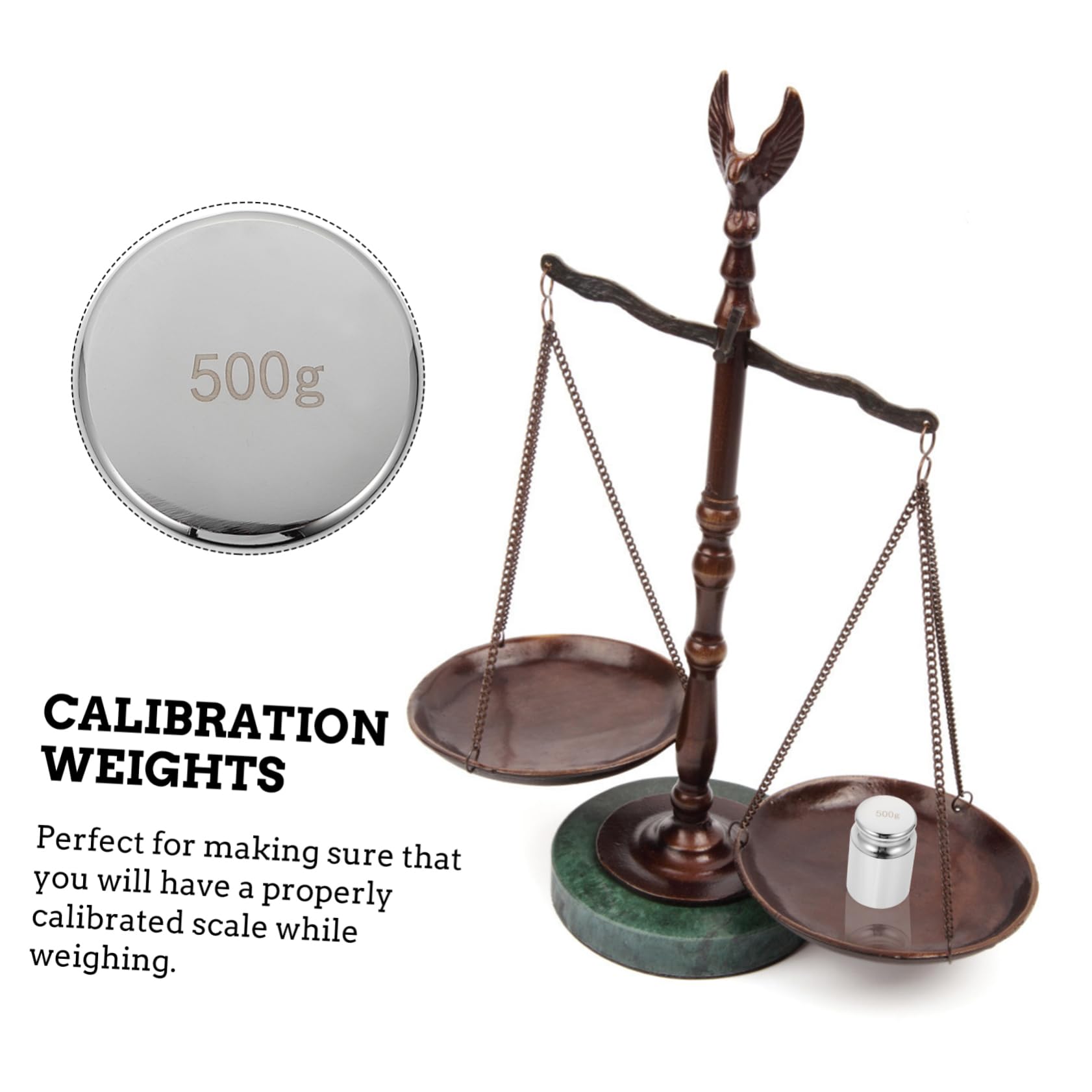 FELTECHELECTR 1Pc Chrome Plated Calibration Weight for Digital Scale Class Standard Balance Weight Tool for Accurate Electronic Balance Measurements
