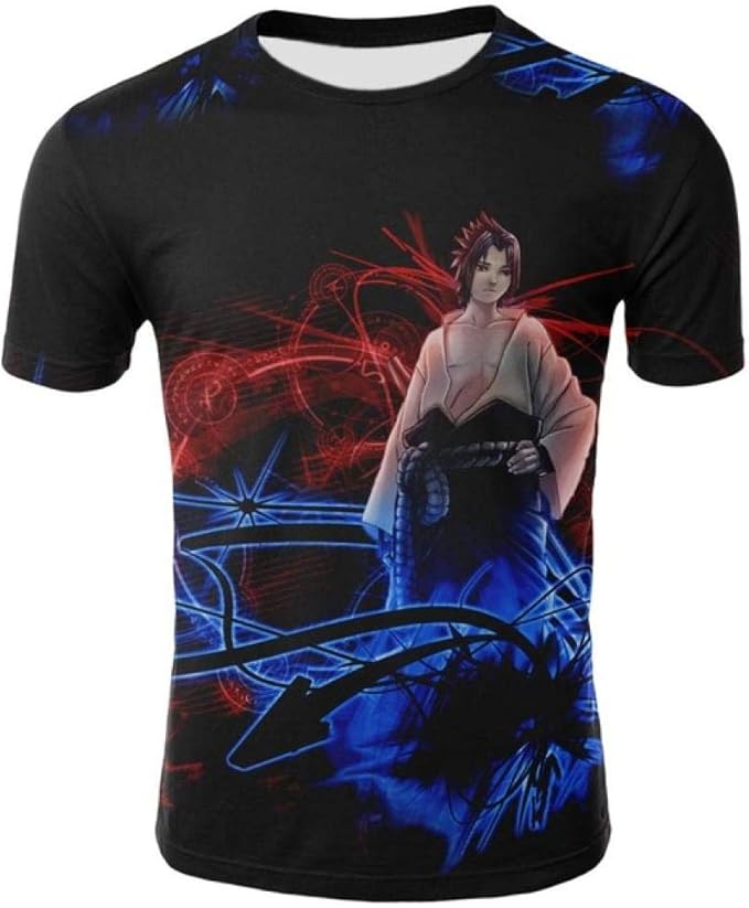 TSHIMEN Chemise Manche Courte Homme Naruto Personnage de Dessin animé