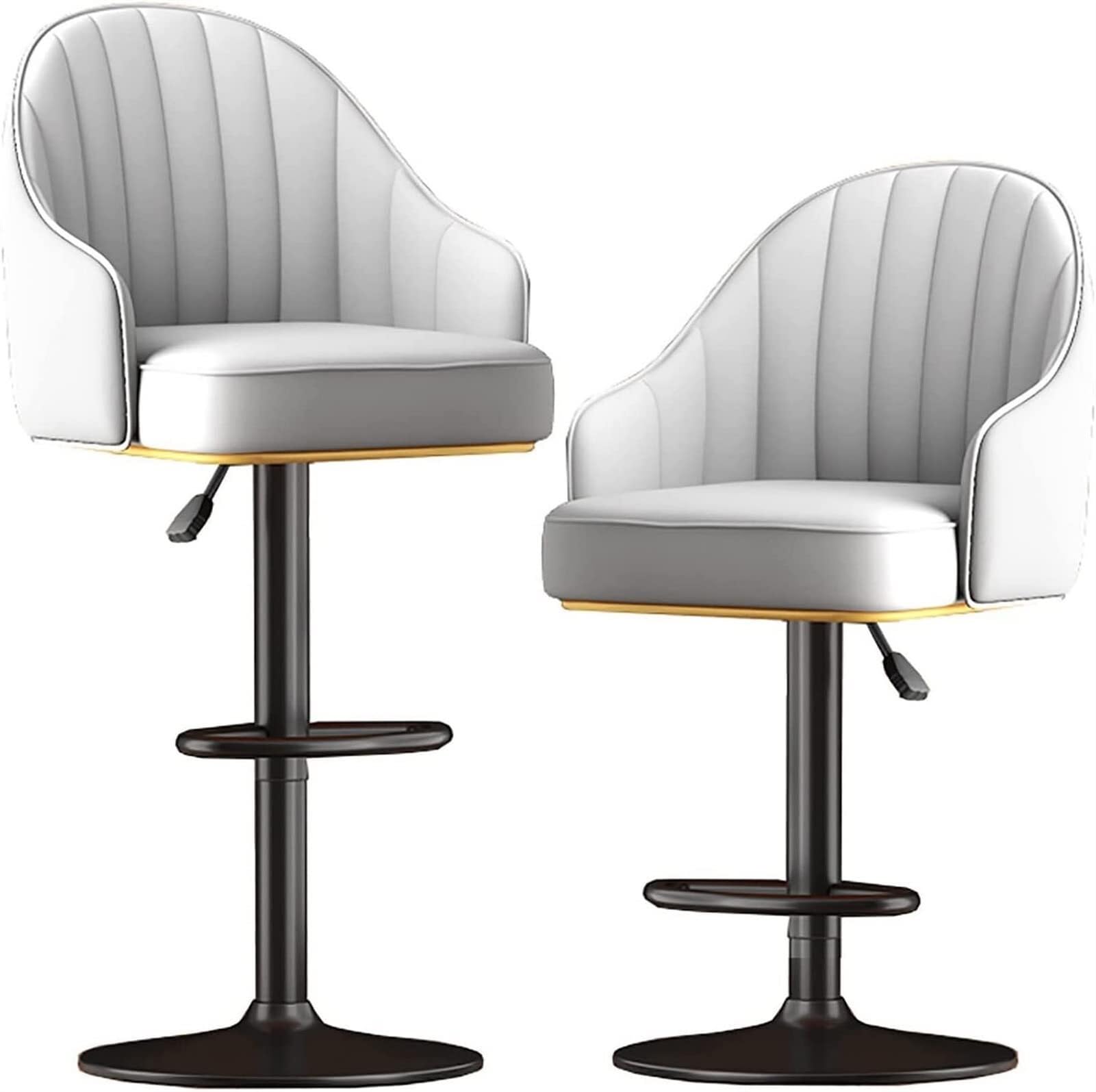 Kitchen Bar Stools, Kitchen Counter Stool Set of 2 Barstools Counter Height Stools Adjustable Bar Stool with Back High Bar Chair Modern Island Chairs for Kitchen Counter 360 Degree Swivel Se