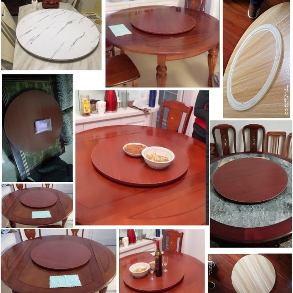 80 cm drewniana okrągła taca do serwowania Lazy Susan na stół jadalny kuchnia obrotowy blat stołu 6 kolorów dostępnych idealnych do domowej rozrywki