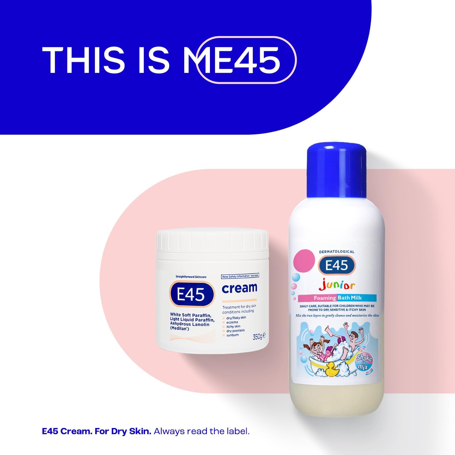 E45 Dermatological Junior Foaming Bath Milk 500 ml – Bath Foam for Kids - Soap-Free Body Wash to Protect and Moisturise Dry and Sensitive Skin – Soothe Itching and Irritation - Dermatitis Eczema Cream 7