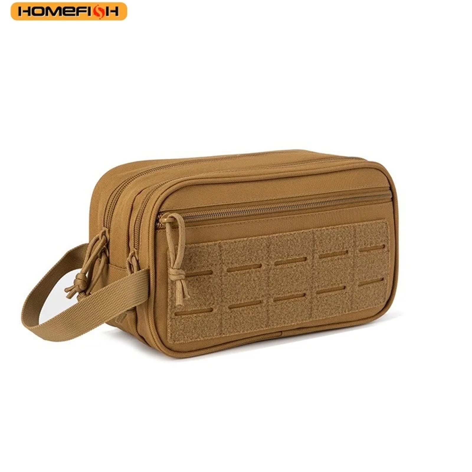 Bolsa de Aseo con Correas for Hombres, Kit pequeño, higiene de Afeitado, Bolsa de Almacenamiento for Ducha de Viaje(Khaki)