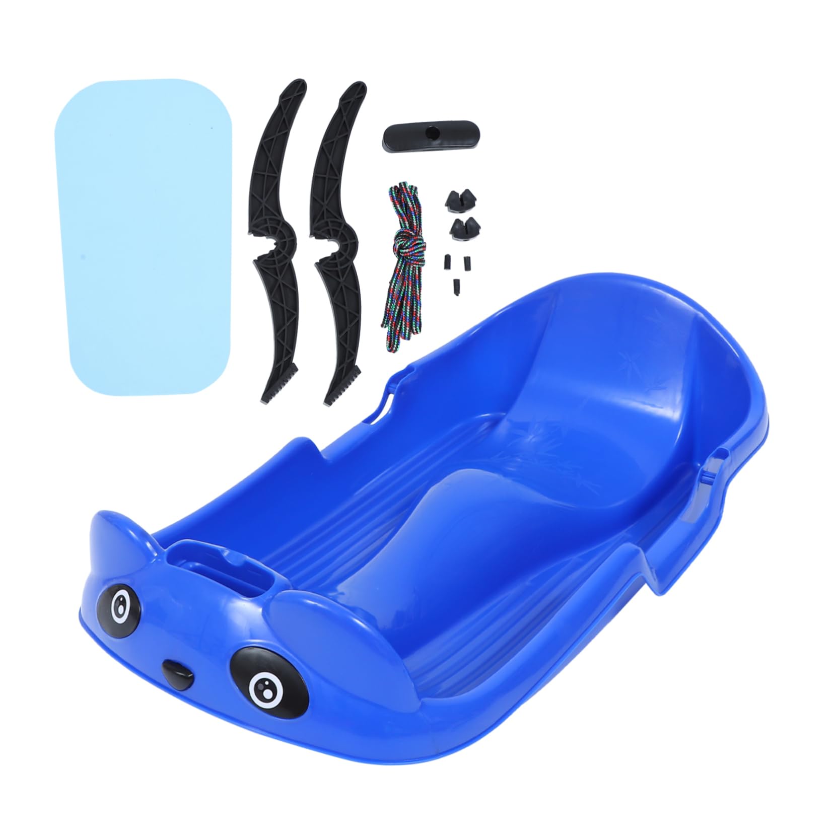 Parliky 1Pc Thickened Ski Board Sled for Adults Durable Wear Resistant Snowboard for Skiing Grass Ice Activities Lightweight Comfortable Design for Family Fun