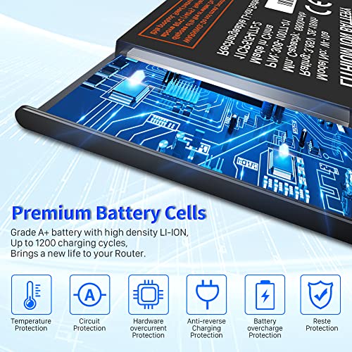SHENMZ W-10a Battery, [6800mAh] Ultra High Capacity Replacement Battery for Netgear MR1100 AT&T Nighthawk M1 LTE Mobile Hotspot Router Netgear W-10 W-10A - Thumbnail 5