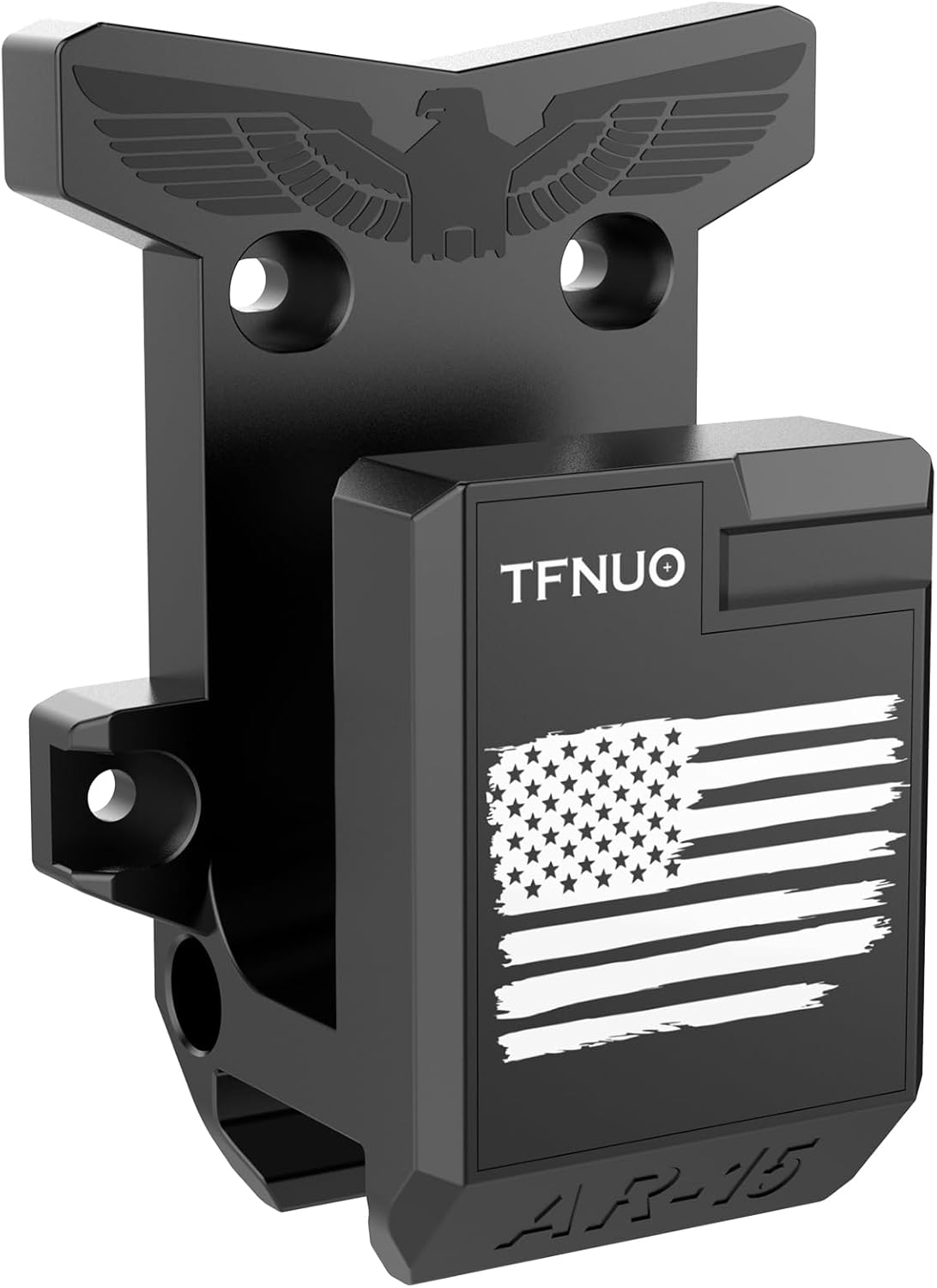 AR15 Wall Mount for 223/5.56 Rifle with Magazine Holder, Rifle Wall Rack Gun Accessories AR Wall Mount with Vertical and Horizontal Gun Holder, Rifle Gun Mount for Wall
