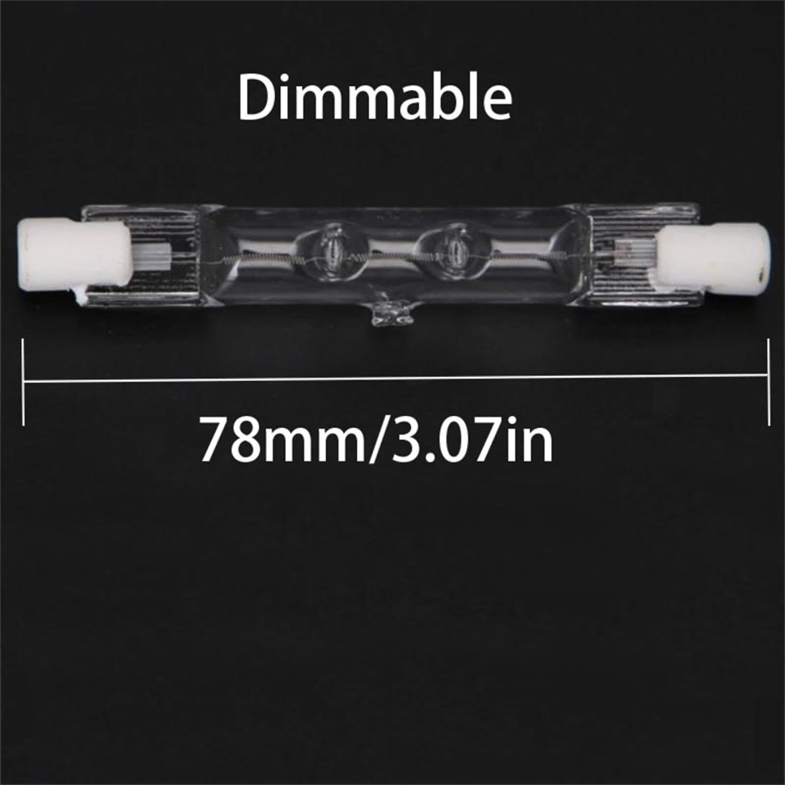 R7S Glühbirnen 75W 78mm J Typ T3 Halogen Arbeitsscheinwerfer Lampen 220V-230V R7S 78MM 100W J78 Doppelseitige Halogenlampe Dimmbar 20PC 250W