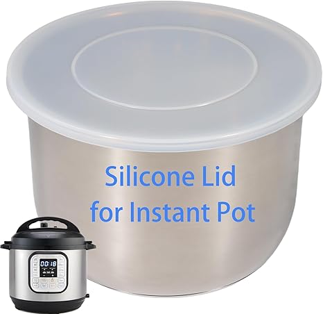 Silicone Lid for Instant Pot 6 QT & 5 QT, 9.8IN Premium Pot Cover for Instapot 5 & 6 Quart Inner Pot, Reusable Silicone Lids for Bowl and Food Cover, Lid Accessories for Instant Pot