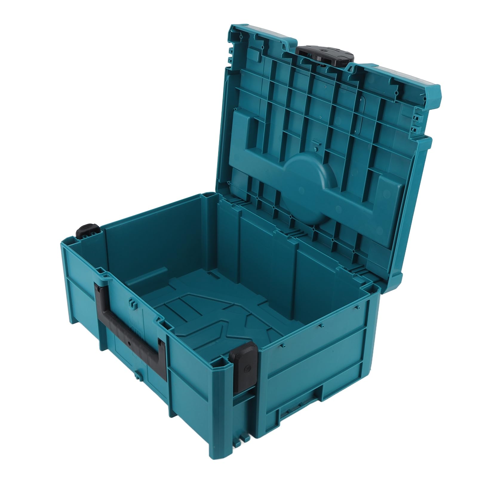 Portable Tray Toolbox Plastic Hardware Storage Organizer with Dual Handles and Stackable Design for Home Garage Workshop Use, ABS Material, 15.55 x 11.61 x 7.09 Inches