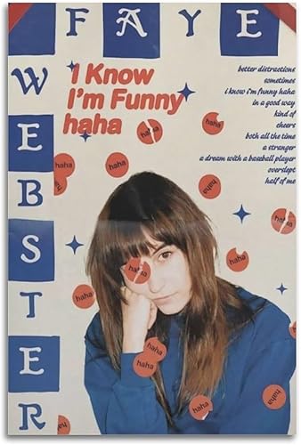 Miniatura 1 de Faye Webster - Póster con texto en inglés "I Know I'M Funny Haha Music Album Cover Poster Wall Art Decor Pósters e impresiones en lienzo, pósteres
