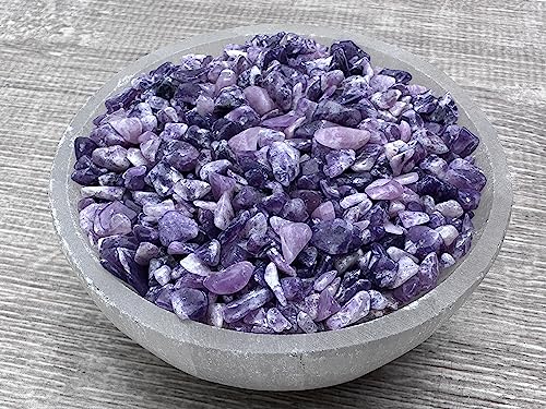 Image of 2 oz Lot Natural Semi Tumbled Gemstone Chips, Crushed Mini Crystals, Undrilled Crystal Chips (Lepidolite)