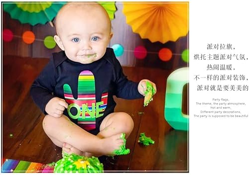 Miniatura 6 de Cartel de cactus para silla alta para primer cumpleaños, color verde, unisex de 78 pulgadas (solo ancho), pancarta de fiesta de cumpleaños