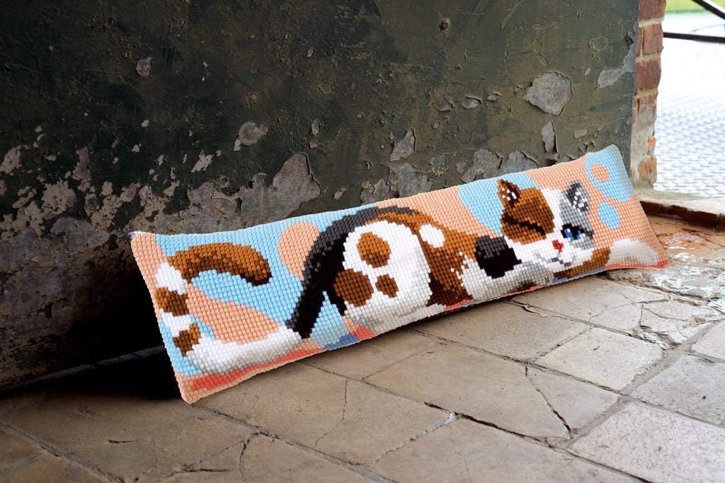 Vervaco Cross Stitch: Draught Stopper: Cat, COTTON, NA, 80 x 20cm, N\a - Image 3