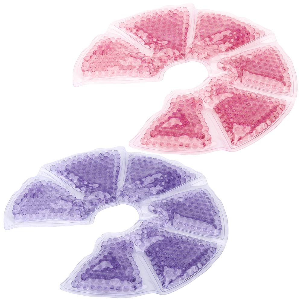 Akozon Coussin de Thérapie Mammaire 3 en 1 Réutilisable pour les Mères Qui Allaitent - 2 Pièces - Utilisation Chaude et Froide, Améliore la Production de Lait, Réduit