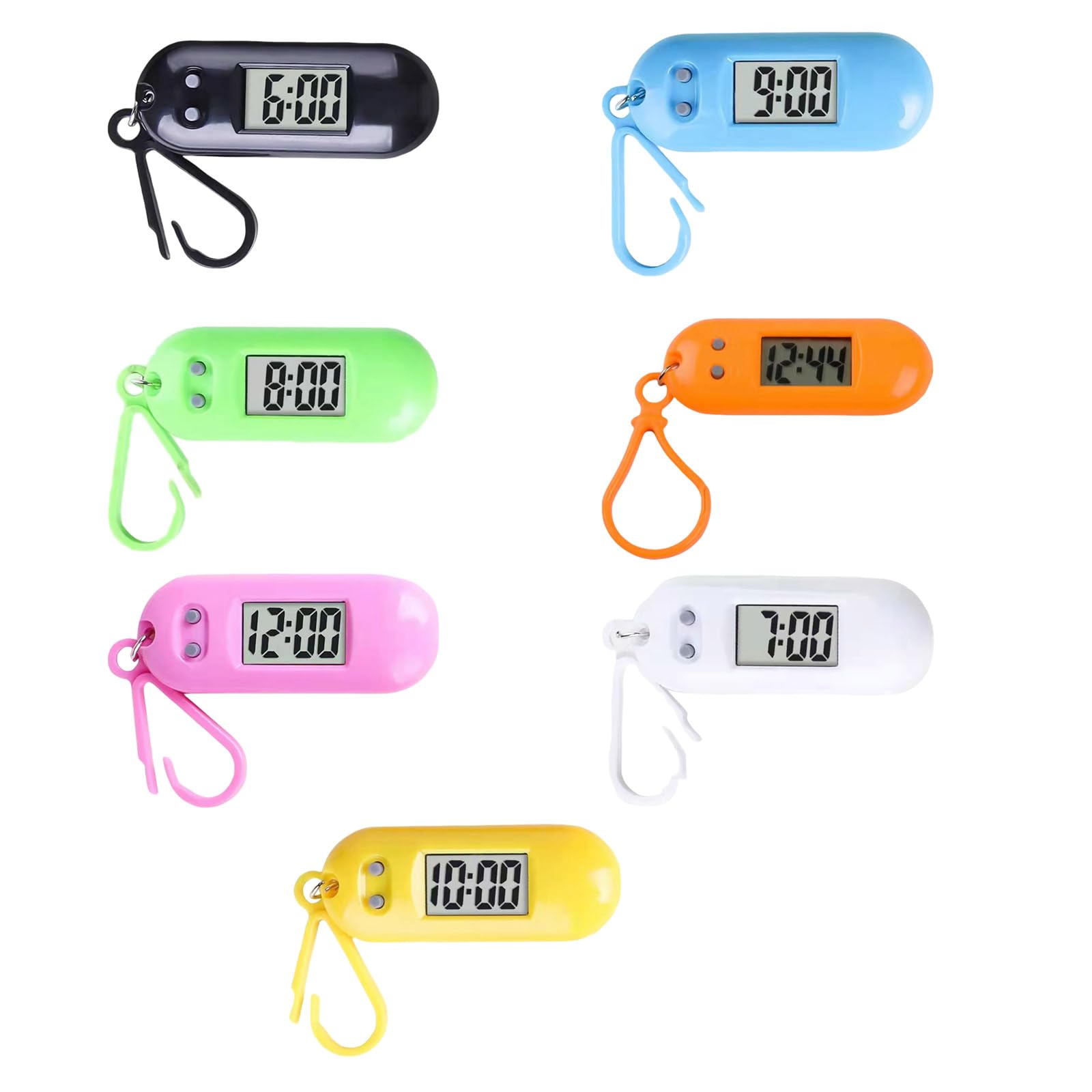 Reloj de bolsillo con llavero digital LED portátil en miniatura para estudiantes y niños, ligero, con colgante de mochila