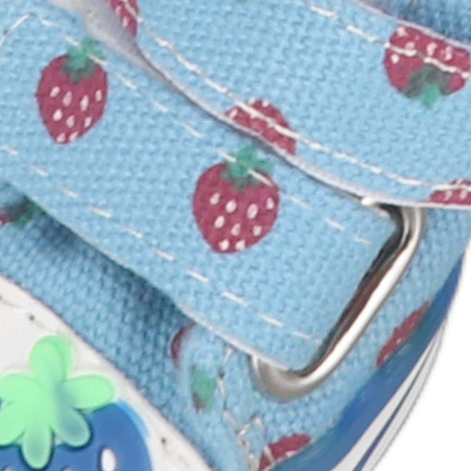 Small Dog Canvas Shoes, Puppy Boots with Non Slip Sole, Breathable Cute Strawberry Print Pet Shoes for Bichon Teddy, Soft Velvet Lining and Hook Loop Closure for All Seasons Wear (Type 1)